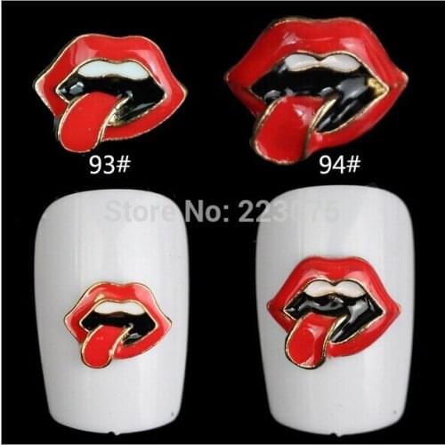 New Quirky Mouth Nail Art Sticker Sweet Cute Nail Decoration 3D DIY 10PCS/lot