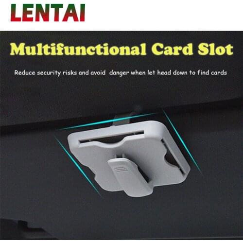 LENTAI For Skoda octavia a7 a5 2 rapid fabia superb Lada granta vesta Infiniti 1PC Car visor panel card clip Storage Styling