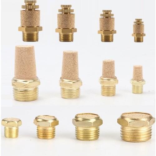 Pneumatic Brass Exhaust Muffler BSL M5 1/8" 1/4" 3/8" 1/2" Silencers Fitting Noise Filter Reducer Connector Copper