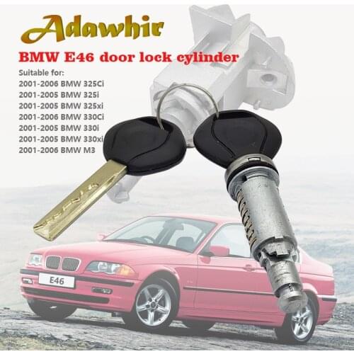 Suitable for 2001-2006 BMW E46 3 series door lock cylinder, with 2 keys 51217019975 51217019976
