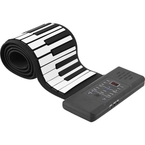 88Keys Roll Up Piano Keyboard With Pedal Portable Keyboard Environmental Silicone Piano Keyboard For Kids Adults EU Plug