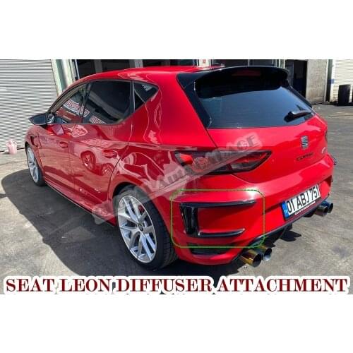For Seat Leon Mk3 Diffüser Blade Flaps 2013 2014 2015 2016 2017 2018 2019 2020 Rear Bumper Attachment Extension Car Styling Auto