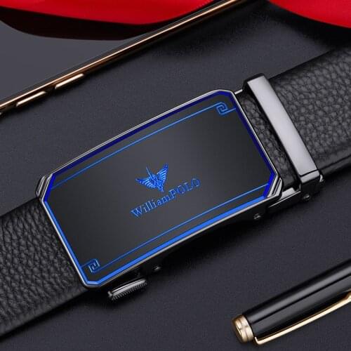 Automatic buckle leather belt fashion mens formal belt high grade brand leisure
