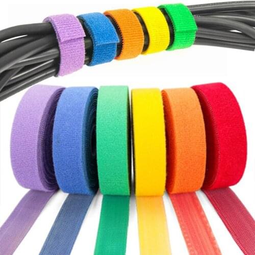 3Meters/Roll 20MM Velcros Tape Self-Adhesive Color Fastener Tape Strong Hooks Loops Cable Tie Reusable Magic Storage Tape
