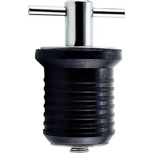 T-Handle Drain Plug for 1inch Diameter Drains Stainless Steel Handle Rubber Plug