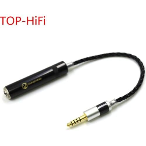 TOP-HiFi 4.4mm Balanced Male to 6.35mm TRS 3pole Female Audio Adapter 4.4 to 6.5 Connector Upgrade Cable