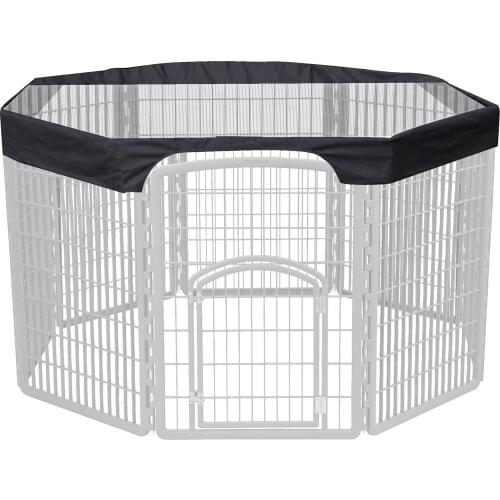24 Inch Pet Fence Cover 8 Panels Octagonal Dog Fence Top Cover Waterproof Cat Puppy Dog Playpen Kennel House Sun Shade Cover