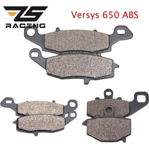 ZS Racing for Kawasaki Versys 650 ABS 2007 2008 2009 2010 2011 2012 2013 Motorcycle Semi-Metal Disc Brake Pads 6 Pieces/Set