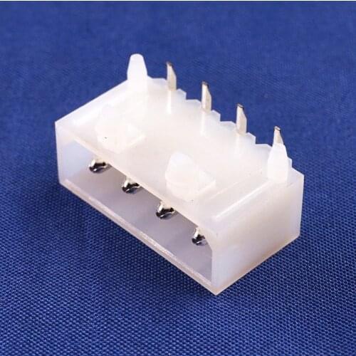 100 pcs 5.08 mm 4 Pin D Shape Wafer Male Contact Pin Right Angle 90 Degree PCB Solder 8981 IDE 4 Pin D ATX / EPS Power Connector