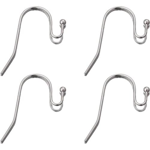 100Pcs/lot Stainless Steel Ear Hooks Kidney Earring Charms 20mm Earrings Parts for DIY Jewelry Making Wholesale Supplies Crafts