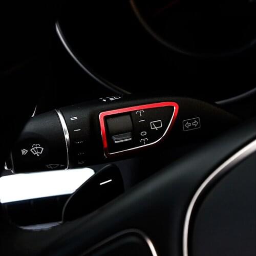 2pcs Car Interior Accessory For Mercedes Benz GLC C Class EClss W205 W213 Car Wiper Gear Button Frame Trim