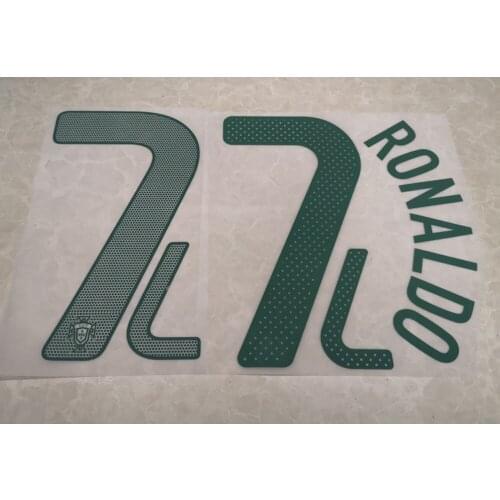 2010 2012 Portugal #7 Ronaldo Nameset Printing Soccer Patch iron patches for clothing