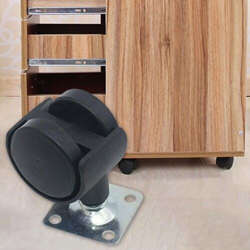 4Pcs Swivel Casters Smooth Sturdy Universal Swivel Casters 360 Degree Caster Wheel with Brake Replacement 2.85cm x 2.55cm