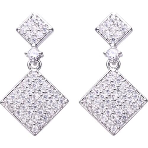 Bettyue Charm Luxury AAA Cubic Zircon White Gold Color Jewelry Earrings For Woman Fashion Wedding Party Gifts
