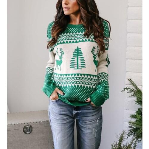 BKLD Women Jumpers 2018 Autumn Sweater Pullover Tops Long Sleeve Christmas Winter Woman Sweater Knitting Pullovers Clothing