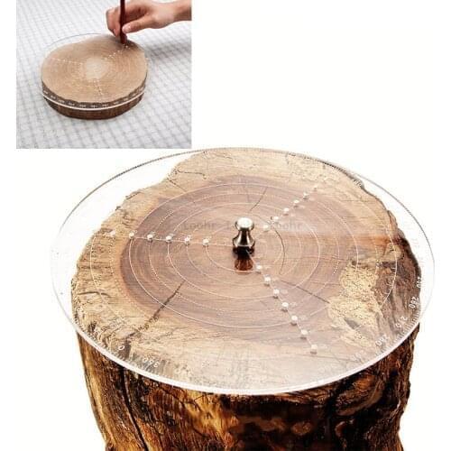 Center Finder ruler Scribing Gauge Woodworking Compass for Woodturners Bowls Lathe Work Clear Acrylic Drawing Circles Diameter