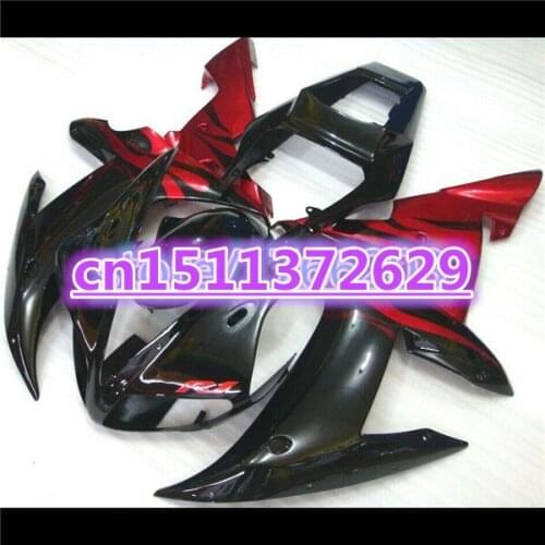 Black red YZF R1 02 03 Hot sales For YZF 1000 YZF-R1 YZF-1000 YZFR1 YZF1000 2002 2003 Fairing Body-Dor D