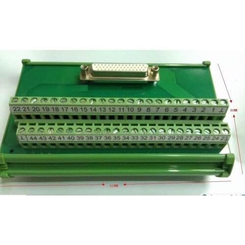 DB44 DR44 Male or Female 44pin port Terminal block adapter converter PCB board Breakout 2 row