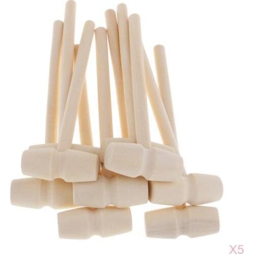 50Pcs Wooden Hammer Wood Mallets Small For Seafood Lobster Crackers Lot