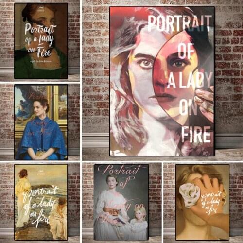 France Moive Alady on Fire Film Portrait Canvas Painting Posters and Prints Wall Art Pictures for Living Room Home Decor