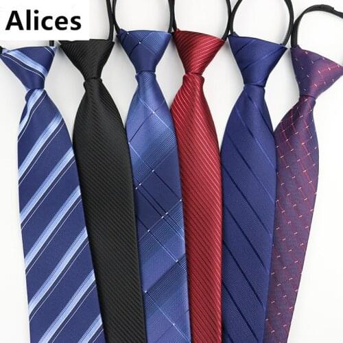 Fashion Lazy Zipper Mens Tie Classic Solid Flower Floral 8cm Jacquard Necktie Accessories Daily Wear Cravat Wedding Party Gift