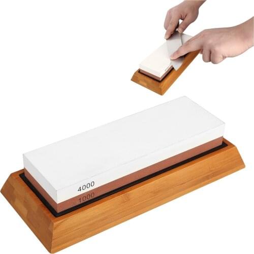 Hot sale Whetstone Sharpening Stone,Knife Sharpener Kit, 1000/4000 Grit Chef Knife Sharpener Non-Slip Silicone Base Holder And