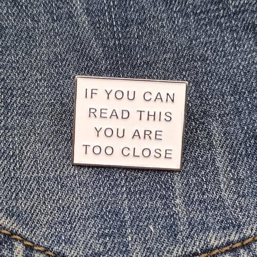 "IF YOU CAN" Creative Text White Brooch Enamel Pin Collar Clothes Metal Badge Lapel Pin Halloween Gift For Kids/Friends