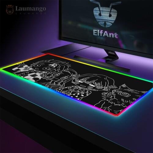 Extended RGB Mousepad Pc Gamer Gaming Mats for Mice Office Mat with Backlight Wired for Computer Protector Accessories