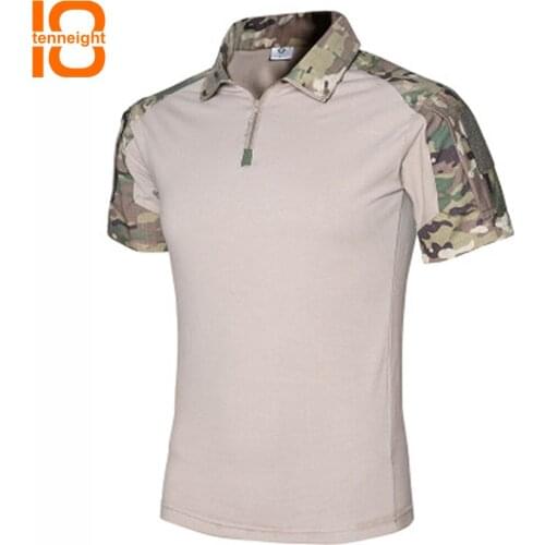 TENNEIGHT Camouflage T-Shirt men Quick Dry Breathable Army Tactical T-shirt Summer mens sport shirt Compression Fitness T Shirt