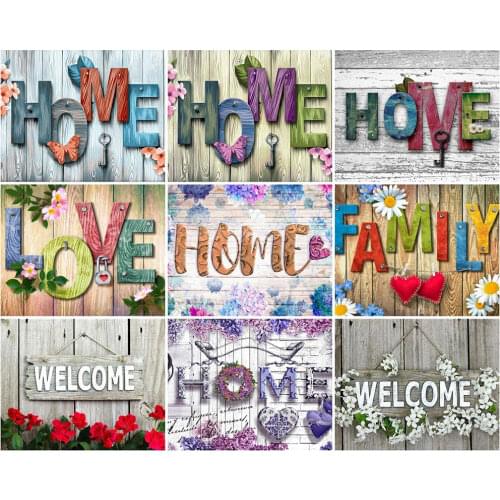 FIYO 5D DIY Diamond Painting Love Home Full Drill Square/Round Diamond Embroidery Flower Cross Stitch Mosaic Art Decor Gift