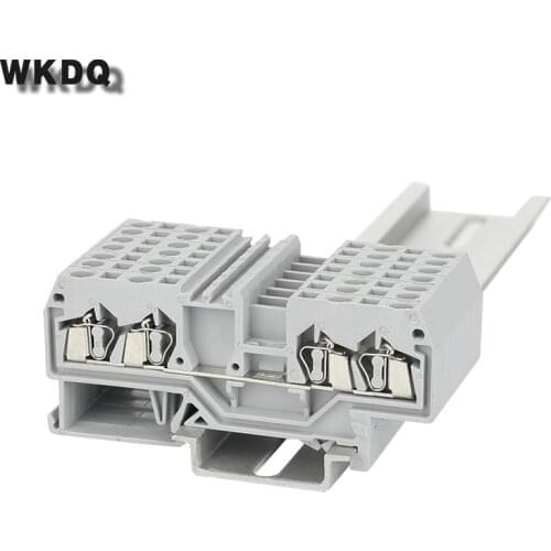 10pcs 280-833 Wire Conductor Din Rail Terminal Blocks 4 Conductors Spring Cage Electrical Connection Connector