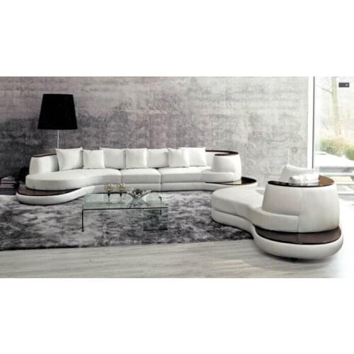 U shape sofa set for living room sectional large corner leather sofa 2 pcs