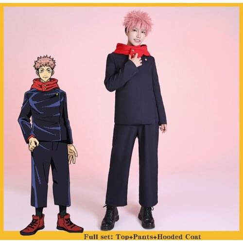 Anime Jujutsu Kaisen Yuji Itadori Cosplay Costume Halloween Carnival Uniforms Custom Made