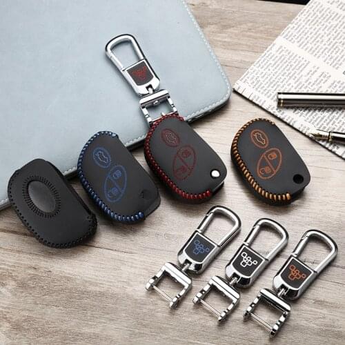 Leather key cover for maserati Quatt roporte gran cabrio 2012 2015 maserati gran turismo 2012 2013 car key case holder key