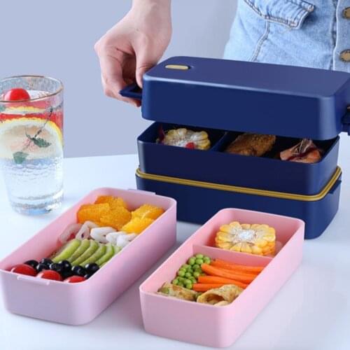 Microwave Lunch Box Dinnerware Food Storage Container Children Kids School Office Portable Bento Box Lunch Bag Kitchen Storage