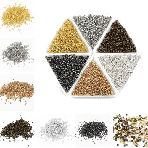 300pcs Mixed Colour Metal Copper Positioning Buckle Spacer Beads For DIY Handmade Bracelet Necklace Jewelry Making Accessories