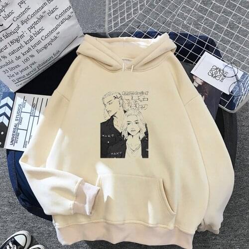 Tokyo Avengers Men Hoodies Autumn New Anime Casual Clothes Kawaii Cartoons Print Pullovers Warm Sweatshirt Vintage Top Teen Male