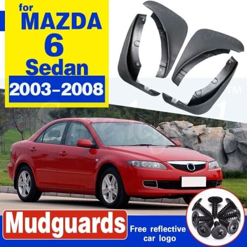 Set Molded Mud Flaps For Mazda 6 Sedan 2003-2008 GG Mudflaps Splash Guards Mud Flap Mudguards Fender 2002 2004 2005 2006 2007