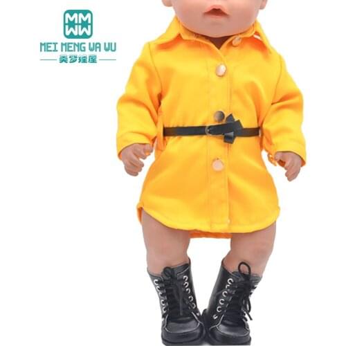 43cm Doll clothes baby toy new born doll and American doll Fashion shirts, trench coats, fur collar coats