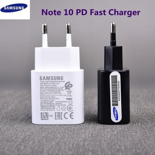 Original Samsung Note 10 25W EU PD Fast Charger 3A Type C to Type C Cable For Galaxy S21 S20 Ultra S20+ NOTE 10 9 8 S10 A71 A90