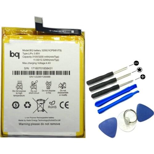 Original 3200mAh battery & Repair tools Repalcement For BQ Aquaris X5 Plus BQ battery 3200 Bateria Batteries