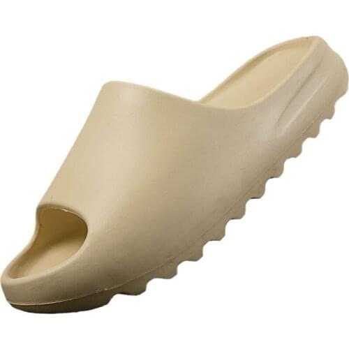 Mens Women Summer Slides Breathable Cool Beach Slippers Fish Mouth Flip Flops Men Sandals Lightweight Size 36-46