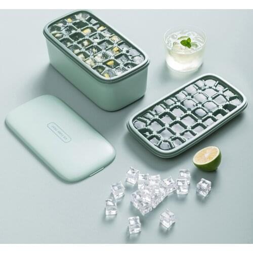 Silica Gel Ice Lattice Mold Ice Making Tools Ice Lattice with Cover Household System with Cover Storage Large Capacity Ice Box