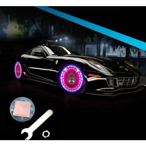 15 Mode Solar Energy LED Car Auto Flash Wheel Valve Decorative Light Motorcycle Scooter Tire Lamp Car Accessories Wheels Lamp