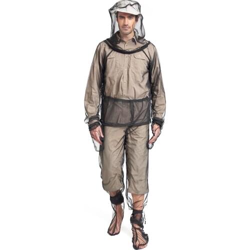 Sumemr Jungle Camping Explore Anti Mosquito Set Men Women Outdoor Hunting Fishing Anti Bee Bite Mesh Breathable Lightweight Suit