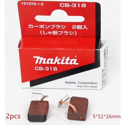 Makita 191978-9 Carbon Brush for 195396-3 196454-8 191974-7 CB218 CB-318 CB336 CB340 PO5000C GD0801C SG1251J 9566C 9565C 9564CV