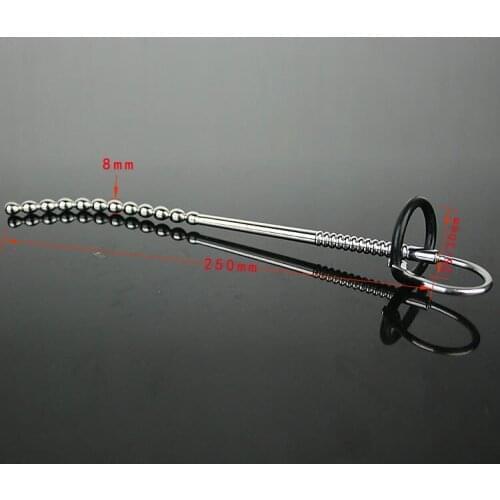 Urethral sounding rod,penis plug stainless steel ball toy offbeat scimitar urethral plug,urethral dilators,urethral catheter