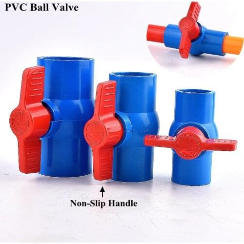 ID 20~110mm PVC Pipe Ball Valve Aquarium Fish Tank Tube Joint Adapters Garden Watering Irrigation Water Pipe Connector Fittings