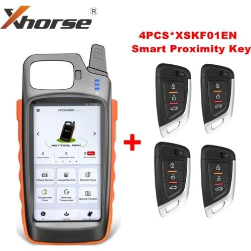 Xhorse VVDI KEY TOOL MAX Remote and Chip Generator Send 4Pcs XSKF01EN Universal Smart Proximity Key Free