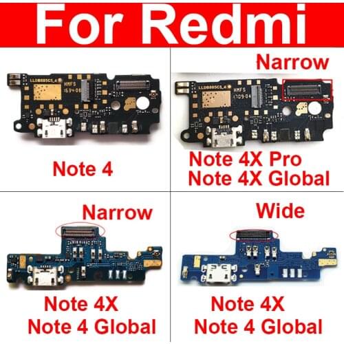Micro charger USB Jack Board For Xiaomi Redmi Note 4x x20 Charging Connector For Xiaomi Note 4 USB Charger with microphone parts